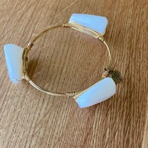 Bourbon and Bowtie White Stone Bangle.